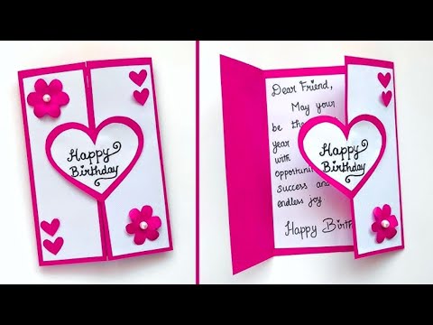 🎂 Happy Birthday greeting Card 🎂 | Easy and beautiful Birthday Greeting Card | DIY Card for Birthday