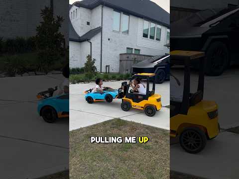 Dad catches son towing daughters Lamborghini #shorts