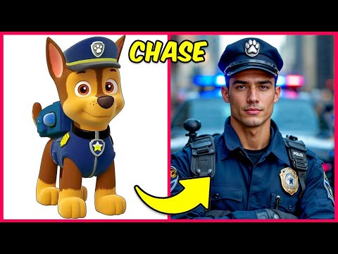 PAW PATROL as HUMANS 👨🐶 + Guess the VOICE...! 😍🎶Chase👮Marshall🚒Skye🚁Rubble💛