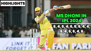Watch : MS Dhoni all sixes in IPL 2024 | Dhoni ipl 2024 performance | dhoni batting with 229 SR
