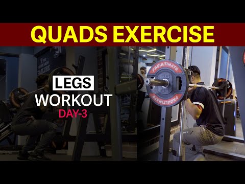 LEGS DAY workout series DAY-3🦵🏻|| EFFECTIVE QUADS WORKOUT🏋️|| push pull legs series