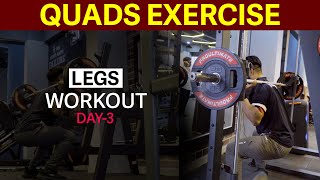 LEGS DAY workout series DAY-3🦵🏻|| EFFECTIVE QUADS WORKOUT🏋️|| push pull legs series