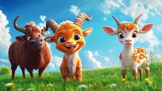 Friendly Animals: Hippo, Elephant, Tiger, Deer, Bear - Animal Sounds