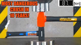 Most Dangerous Hydraulic Press Test in 10 Years!