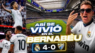 ASÍ SE VIVIÓ EN EL BERNABÉU: REAL MADRID 4-0 MALAGA 🤯 BELLINGHAM y MBAPPE se salen + MOURINHO