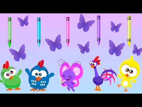 LEARN COLORS WITH GALINHA PINTADINHA / COLORING FOR CHILDRENS /  Nursery Rhymes for Kids and Babies