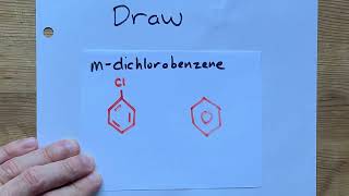 Draw m-dichlorobenzene (meta)
