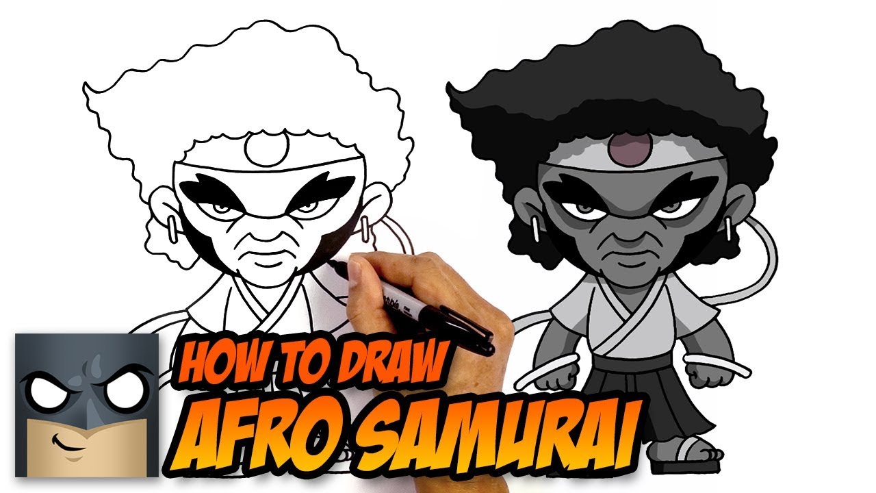 How to Draw Afro Samurai - Step by Step Tutorial