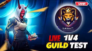 HARDEST GUILD TEST FF | FREE FIRE LIVE CUSTOM ROOM GIVEAWAY | FF LIVE TEAM CODE GIVEAWAY |FF LIVE