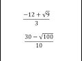 Simplifying Expressions and Operations