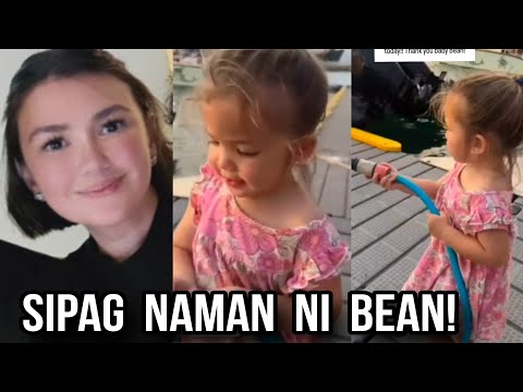 BABY BEAN NAGLILINIS NG MGA BOAT! SIPAG NAMAN NG ANAK NI ANGELICA PANGANIBAN