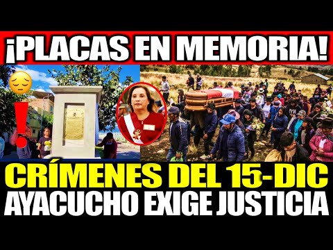 ¡AYACUCHO NO OLVIDA! PLACAS CONMEMORAN LA MAS4CR3 DEL RÉGIMEN DE DINA EL 15-DIC