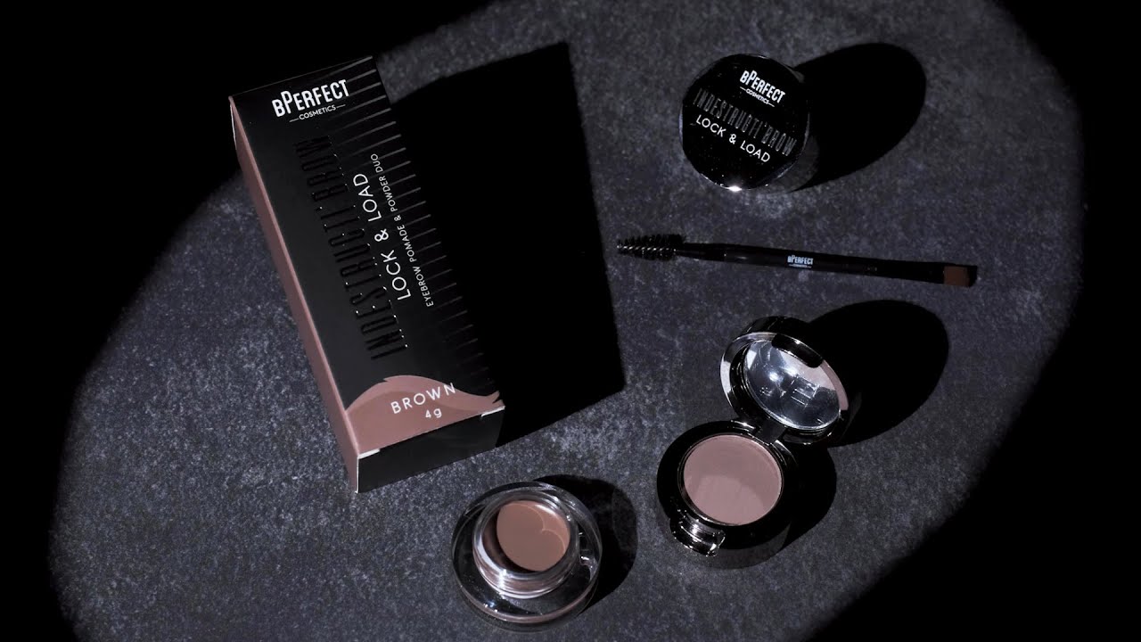 Kit sprancene BPerfect Indestructi`Brow Lock & Load Eyebrow Pomade & Powder Duo Dark Brown