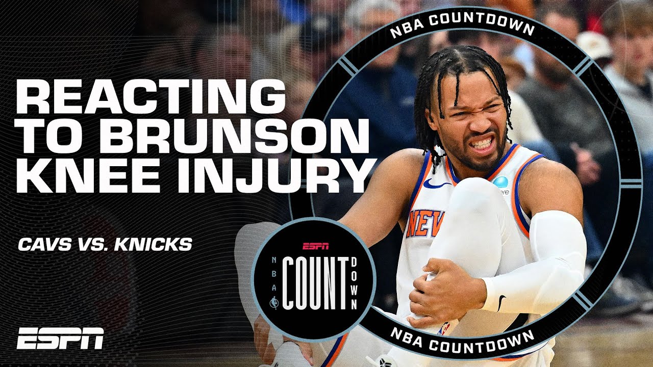 NBA Halftime’s reaction to Jalen Brunson going down with an apparent knee injury