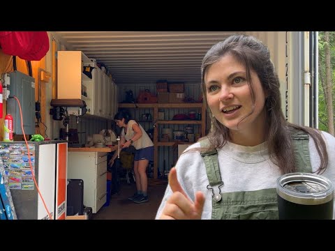 Building a Shipping Container Workshop (Living Full Time in a Tiny Cabin)