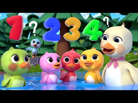 5 Little Ducks(Learn Colors Song) | Newborn Baby Songs & Nursery Rhymes