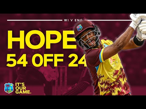 54 Off 24 Balls! | Shai Hope Smashes Sensational Half-Century | West Indies v England 2024