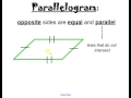 Properties of Parallelograms and Quadrilaterals