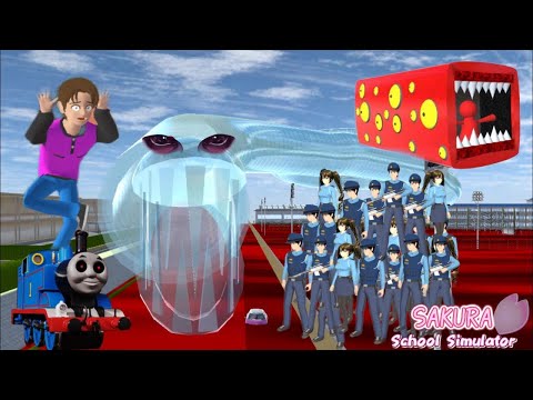 Sakura Hyuna Polisi Koban Tangkap Train Eater & Ular Penghisap Manusia || Sakura School Simulator