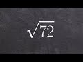Simplifying Radicals with Factor Trees
