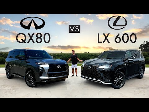 LARGE LUXURY SMACKDOWN! -- 2025 Infiniti QX80 vs. Lexus LX 600: Comparison