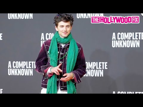 Timothée Chalamet, Edward Norton, Monica Barbaro & James Mangold Attend A Complete Unknown Premiere