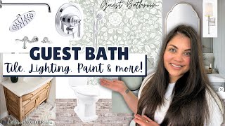 COTTAGE STYLE GUEST BATHROOM DESIGN PLANS | BUILDING A FARMHOUSE SERIES