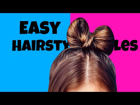 Messy Bun Hairstyles for Medium Hair: Hair Bow Tutorial