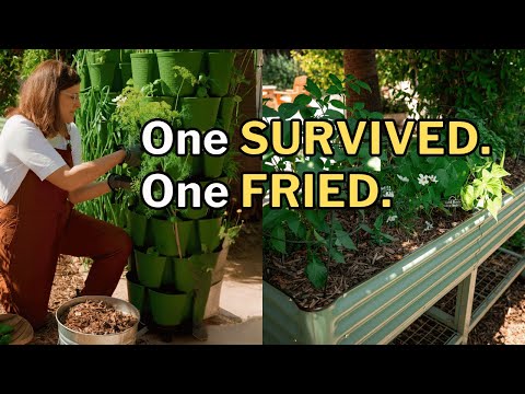 WORKING TOUR: GreenStalk & Elevated Bed Heat Test + Summer Planting Update