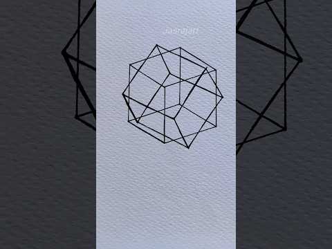 3D 2 Cube In One Frame Art 🎨🎭🎨 #shortvideo #art #cube