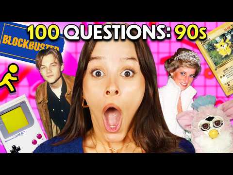 100 Questions In 10 Minutes: 90s Trivia! | Boys vs. Girls