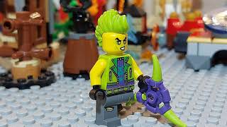 Lego Ninjago Dragons Rising: Tox VS Jay, Cinder and Wolf Mask Warriors