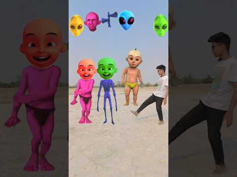 Upin ipin,, jokar,, and siren dancing correct vs me correct magic head matching vfx video #viral