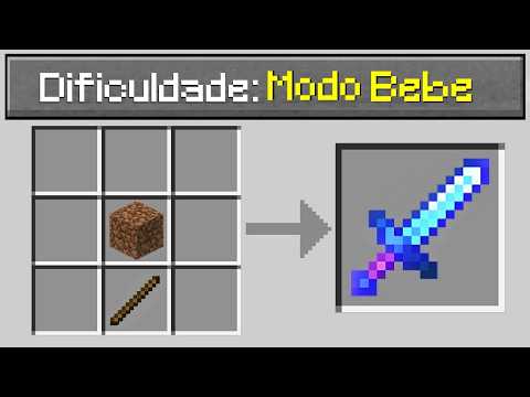 ZEREI O MINECRAFT DIFICULDADE BEBÊ!!