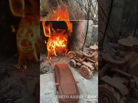A tractor 🚜 minni wood toy-woodworking art skill hand wood crafts #crezyxy