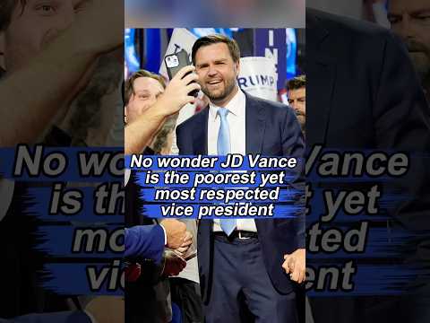 No wonder JD Vance is the poorest yet most respected vice president.