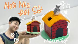 NGÔI NHÀ CỦA TOTORO 🏡 | DIY NẶN ĐẤT SÉT | Bui Ha Chi Tam
