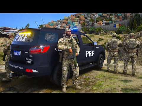 PRF PERSEGUIÇÃO + CONFRONTO! TENTOU FUGIR PARA FAVELA | GTA 5 POLICIAL