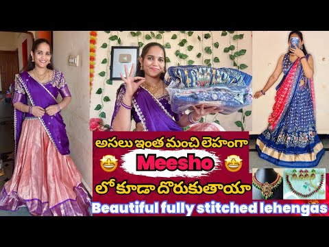 New trending lehenga 🥰Huge meesho haul 🤩meesho new trending jewellery collection