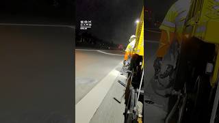 Adding Reflectors To Roads! 🤯 #cars #roads #machinery