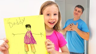 Nastya ve Yorgun Babası - Çocuklar için video dizisi