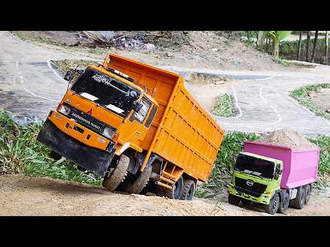 TRUK PASIR Supir Truk Hino 500 BALAS DENDAM Truk Fuso 220Ps Trinton LEWATI LUMPUR Truk Rc Handmade