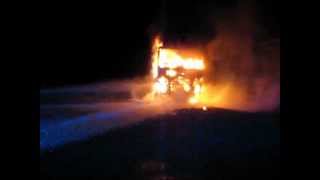 Sean Quinn Lorry on  fire