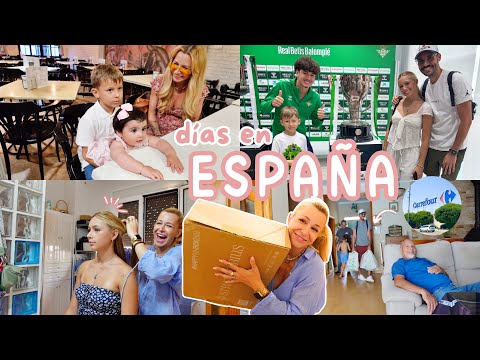 Primeros días en ESPAÑA 🇪🇸 su primera FIESTA 🤭 Mucha comida rica + HAUL 👗 Nuestra vida en USA VLOG