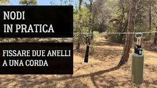 FISSARE UN ANELLO A UNA CORDA TESA