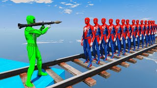 GTA 5 Ragdolls and Fails Ep.23 - Epic Rainbow Spiderman Funny Moments (Euphoria Physics)