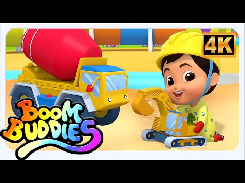 Boom Buddies أغنية آلات البناء | أناشيد ما قبل المدرسة بالعربية 🚧👷‍♂️🎶