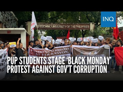 YouTube video thumbnail: PUP Students Stage ‘Black Monday’ Protest, Unite Against Government Corruption