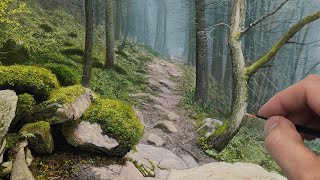 Painting an Ethereal Forest - Building Depth with Foreground Trees | Part 2