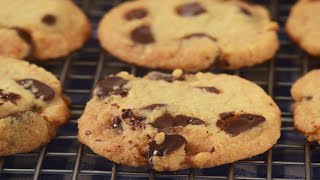 Chocolate Chip Shortbread Cookies Recipe Demonstration - Joyofbaking.com